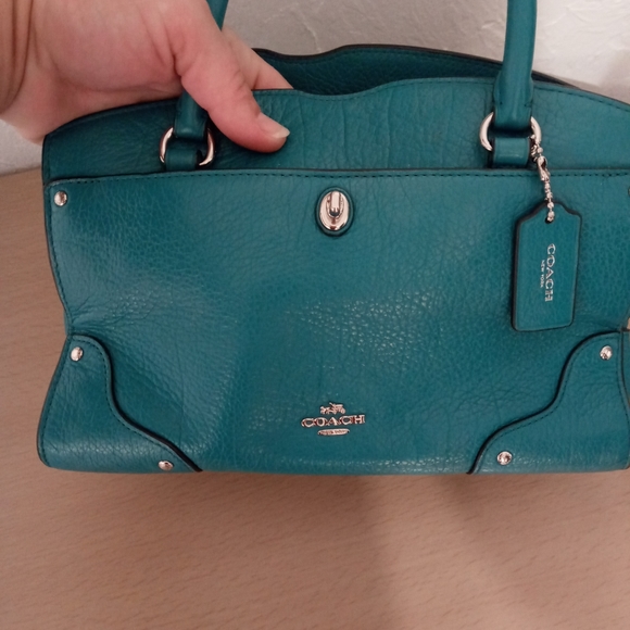 Coach purse teal/blue small - Picture 4 of 6